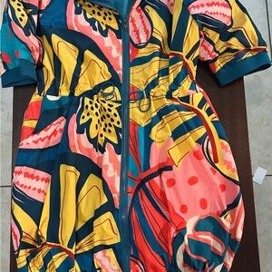 Colorful Abstract Patterned rare bomber dress